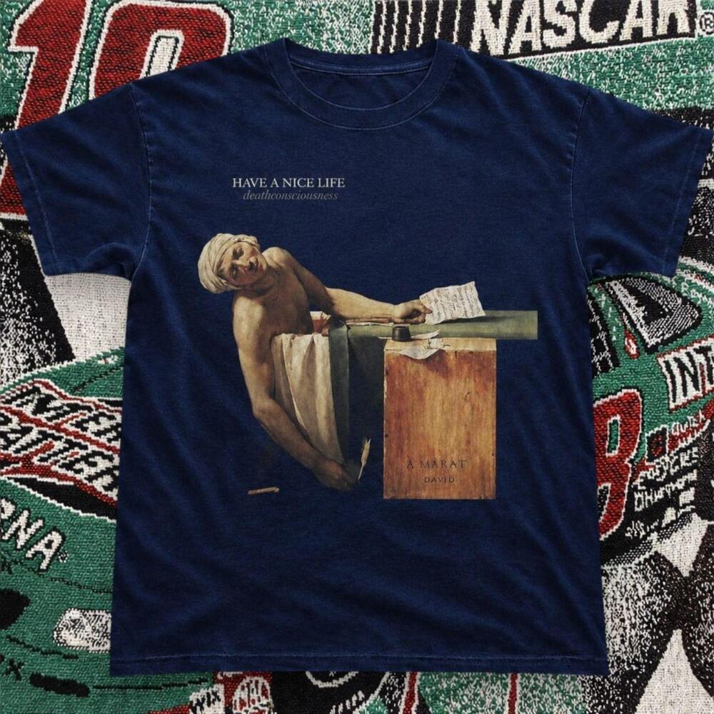 Have A Nice Life Marat Art Graphic Tee Navy Unisex